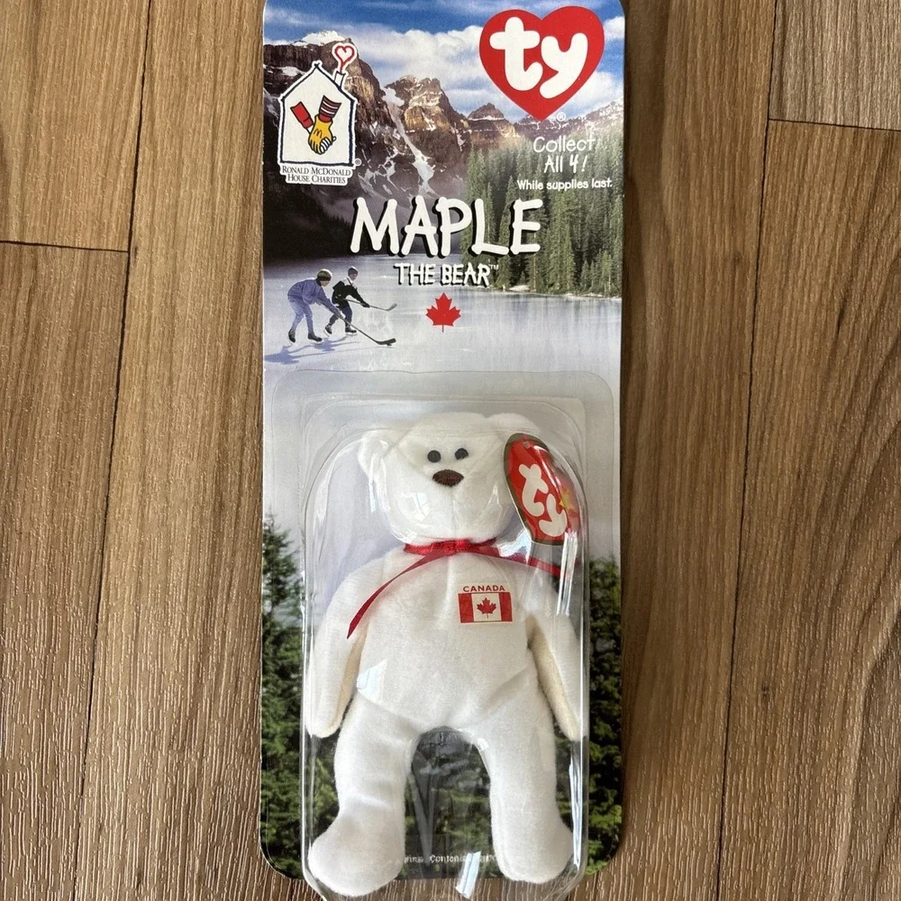 1999 McDonald's TY Teenie International Mini Beanie Babies Bears COMPLETE Set 4